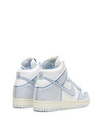 Baskets montantes en cuir bleu clair Nike