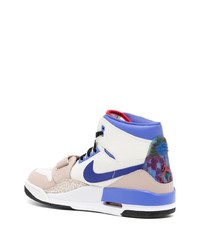 Baskets montantes en cuir bleu clair Nike