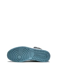 Baskets montantes en cuir bleu marine Jordan