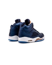 Baskets montantes en cuir bleu marine Jordan