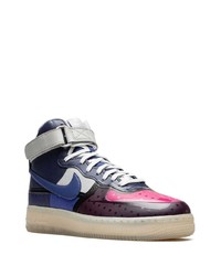 Baskets montantes en cuir bleu marine Nike