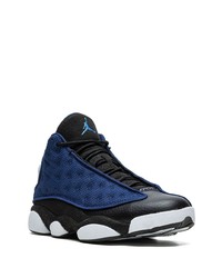 Baskets montantes en cuir bleu marine Jordan