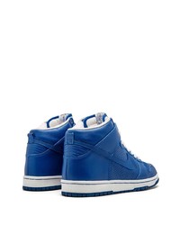 Baskets montantes en cuir bleu marine Nike