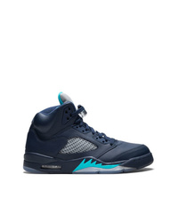 Baskets montantes en cuir bleu marine Jordan