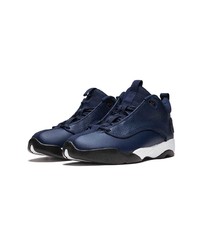 Baskets montantes en cuir bleu marine Jordan