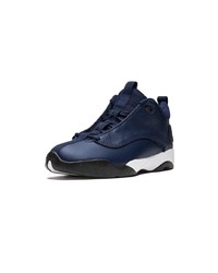 Baskets montantes en cuir bleu marine Jordan