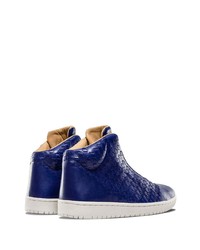 Baskets montantes en cuir bleu marine Jordan