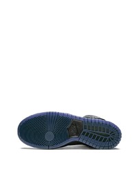 Baskets montantes en cuir bleu marine Nike