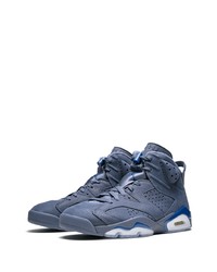 Baskets montantes en cuir bleues Jordan