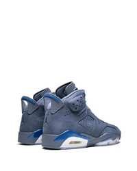 Baskets montantes en cuir bleues Jordan