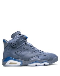 Baskets montantes en cuir bleues Jordan