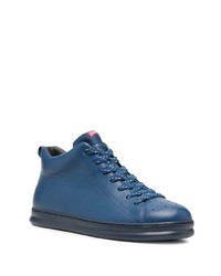 Baskets montantes en cuir bleues Camper