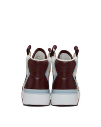 Baskets montantes en cuir bordeaux Givenchy