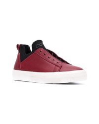 Baskets montantes en cuir bordeaux Calvin Klein 205W39nyc