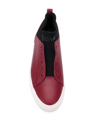 Baskets montantes en cuir bordeaux Calvin Klein 205W39nyc