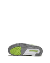 Baskets montantes en cuir chartreuses Jordan
