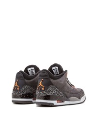 Baskets montantes en cuir gris foncé Jordan