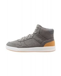 Baskets montantes en cuir gris foncé YOURTURN