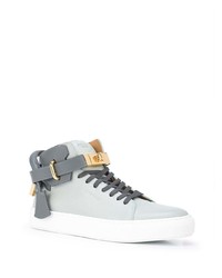 Baskets montantes en cuir grises Buscemi