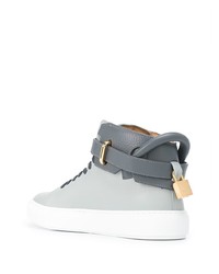 Baskets montantes en cuir grises Buscemi