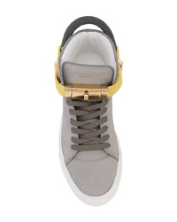 Baskets montantes en cuir grises Buscemi