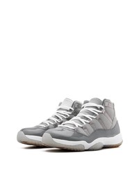 Baskets montantes en cuir grises Jordan