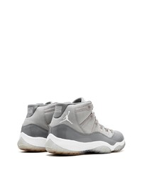 Baskets montantes en cuir grises Jordan