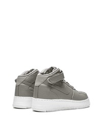 Baskets montantes en cuir grises Nike