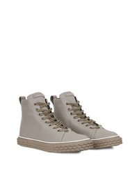 Baskets montantes en cuir grises Giuseppe Zanotti