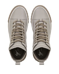 Baskets montantes en cuir grises Giuseppe Zanotti