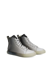 Baskets montantes en cuir grises Giuseppe Zanotti