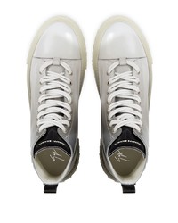 Baskets montantes en cuir grises Giuseppe Zanotti