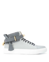 Baskets montantes en cuir grises Buscemi