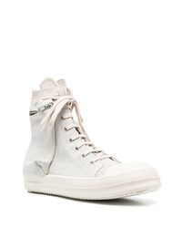 Baskets montantes en cuir grises Rick Owens DRKSHDW