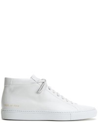 Baskets montantes en cuir grises Common Projects