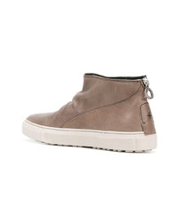 Baskets montantes en cuir grises Fiorentini+Baker