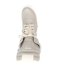 Baskets montantes en cuir grises Rick Owens