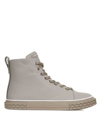 Baskets montantes en cuir grises Giuseppe Zanotti