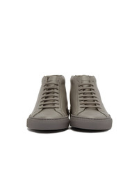 Baskets montantes en cuir grises Common Projects