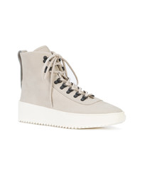 Baskets montantes en cuir grises Fear Of God