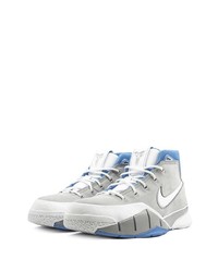 Baskets montantes en cuir grises Nike