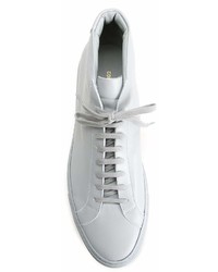 Baskets montantes en cuir grises Common Projects