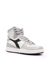 Baskets montantes en cuir grises Diadora