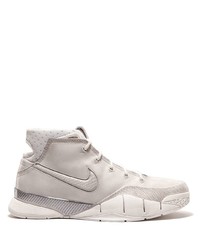 Baskets montantes en cuir grises Nike