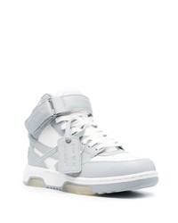 Baskets montantes en cuir grises Off-White