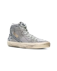 Baskets montantes en cuir grises Golden Goose Deluxe Brand