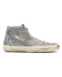 Baskets montantes en cuir grises Golden Goose Deluxe Brand