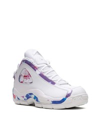 Baskets montantes en cuir imprimé tie-dye blanches Fila