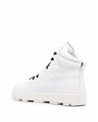 Baskets montantes en cuir imprimées blanches et noires DSQUARED2