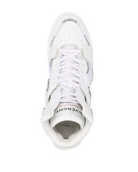 Baskets montantes en cuir imprimées blanches et noires Givenchy